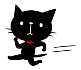 Black cat Monroe English version sticker #8744871