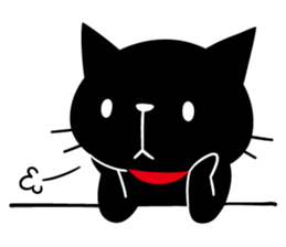 Black cat Monroe English version sticker #8744872