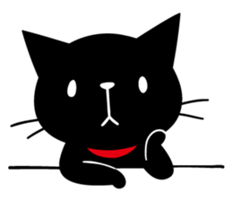Black cat Monroe English version sticker #8744873
