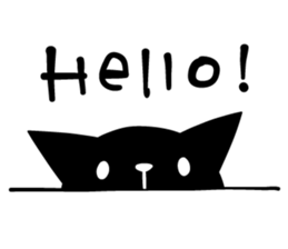 Black cat Monroe English version sticker #8744877