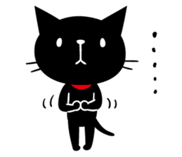 Black cat Monroe English version sticker #8744878