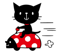 Black cat Monroe English version sticker #8744879