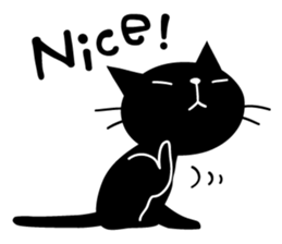 Black cat Monroe English version sticker #8744881