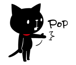 Black cat Monroe English version sticker #8744882