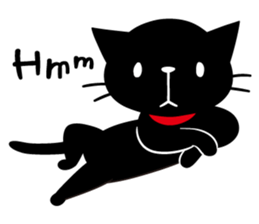 Black cat Monroe English version sticker #8744884