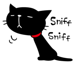 Black cat Monroe English version sticker #8744885