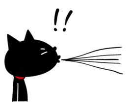 Black cat Monroe English version sticker #8744887