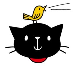 Black cat Monroe English version sticker #8744888