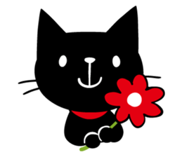 Black cat Monroe English version sticker #8744889