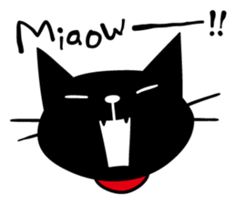 Black cat Monroe English version sticker #8744891