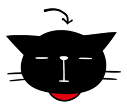 Black cat Monroe English version sticker #8744892