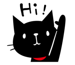 Black cat Monroe English version sticker #8744893