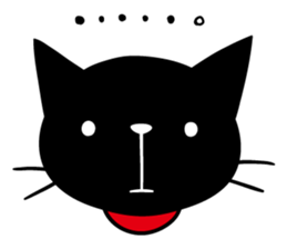 Black cat Monroe English version sticker #8744894