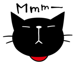 Black cat Monroe English version sticker #8744897