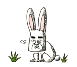 Strange rabbit to come look profusely sticker #8746499