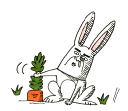 Strange rabbit to come look profusely sticker #8746500