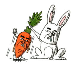 Strange rabbit to come look profusely sticker #8746501