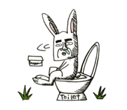 Strange rabbit to come look profusely sticker #8746502