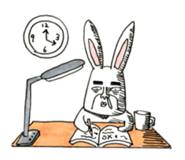 Strange rabbit to come look profusely sticker #8746503