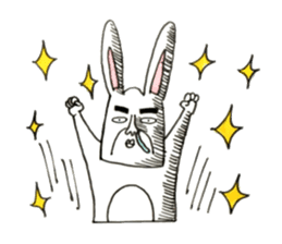 Strange rabbit to come look profusely sticker #8746507