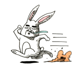Strange rabbit to come look profusely sticker #8746508
