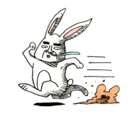 Strange rabbit to come look profusely sticker #8746508