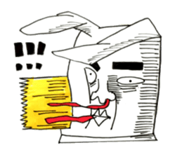 Strange rabbit to come look profusely sticker #8746509