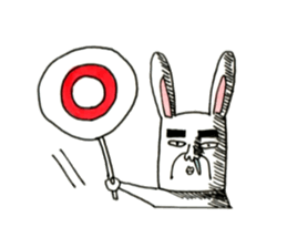 Strange rabbit to come look profusely sticker #8746513