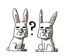Strange rabbit to come look profusely sticker #8746516