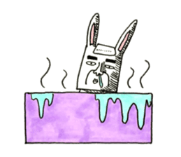 Strange rabbit to come look profusely sticker #8746517
