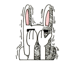 Strange rabbit to come look profusely sticker #8746518