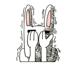Strange rabbit to come look profusely sticker #8746518