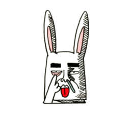 Strange rabbit to come look profusely sticker #8746521