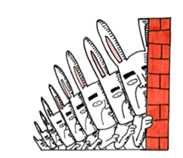 Strange rabbit to come look profusely sticker #8746522