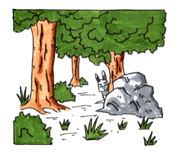 Strange rabbit to come look profusely sticker #8746526