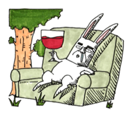 Strange rabbit to come look profusely sticker #8746528