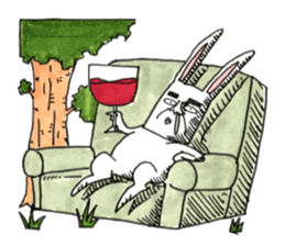 Strange rabbit to come look profusely sticker #8746528