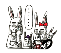 Strange rabbit to come look profusely sticker #8746531