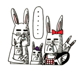 Strange rabbit to come look profusely sticker #8746531