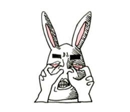 Strange rabbit to come look profusely sticker #8746532