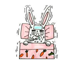 Strange rabbit to come look profusely sticker #8746533
