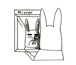 Strange rabbit to come look profusely sticker #8746535