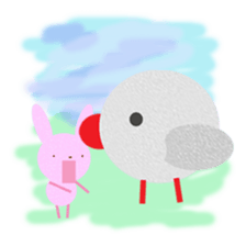 momousa and  little bird sticker #8746644