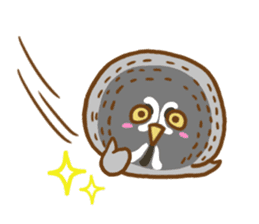 A lot of great grey owl sticker #8747426