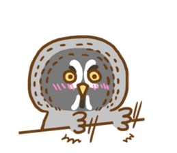 A lot of great grey owl sticker #8747440