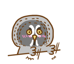 A lot of great grey owl sticker #8747440