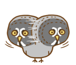 A lot of great grey owl sticker #8747441