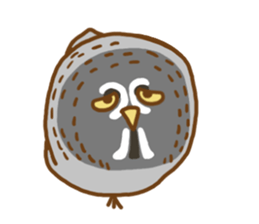 A lot of great grey owl sticker #8747455