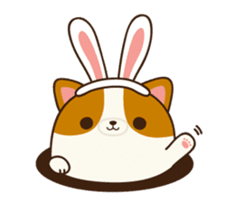 Plump Corgi Puipui sticker #8748198