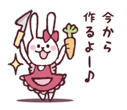Cooking favorite rabbit. sticker #8748542